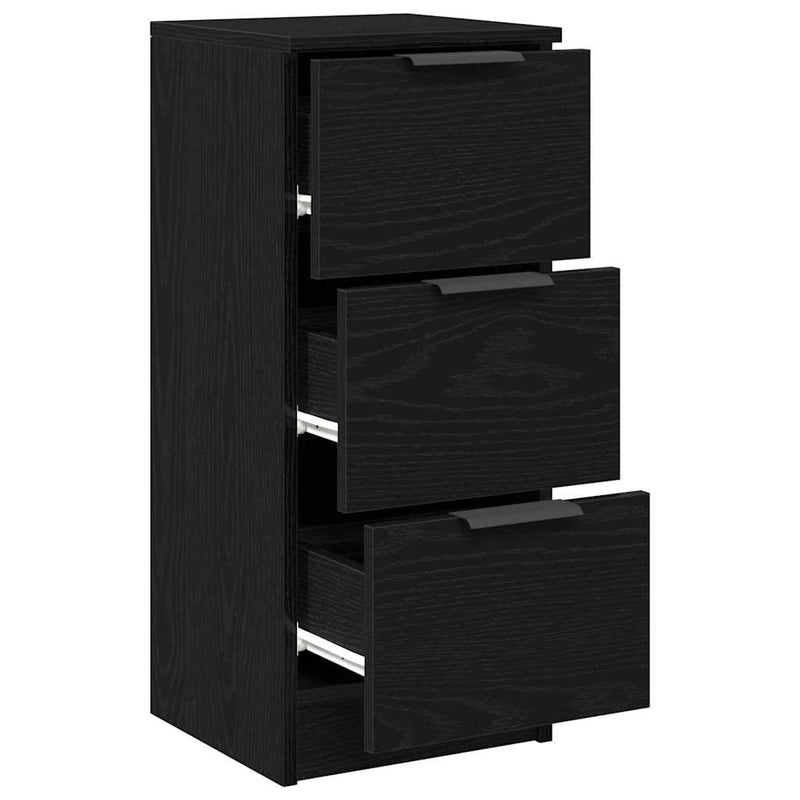 vidaXL Oldalszekrények 2 pcs Musta tammi 30 x 30 x 70 cm Faanyag