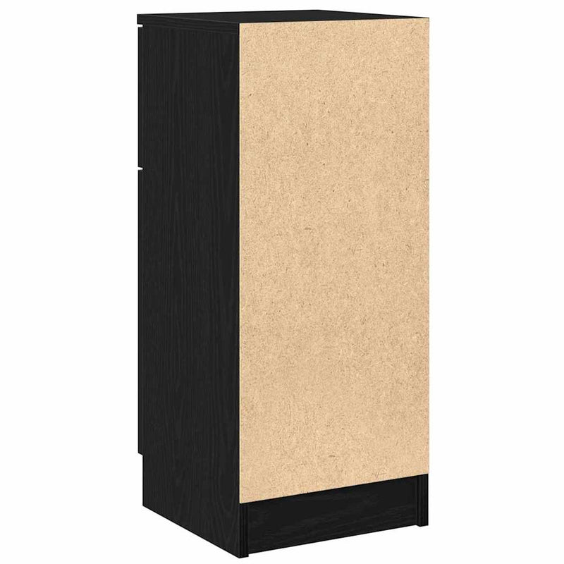 vidaXL Oldalszekrények 2 pcs Musta tammi 30 x 30 x 70 cm Faanyag