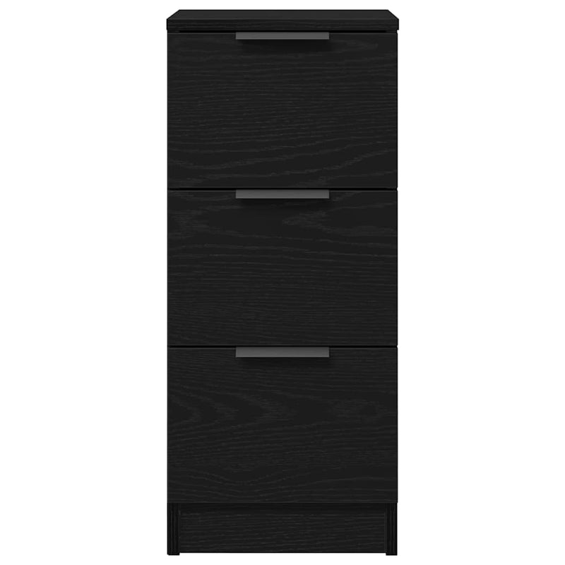 vidaXL Oldalszekrények 2 pcs Musta tammi 30 x 30 x 70 cm Faanyag