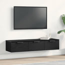 vidaXL Fali Szekrény fiókkal Fekete tölgy 102 x 30 x 20 cm Faanyag