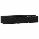 vidaXL Fali Szekrény fiókkal Fekete tölgy 102 x 30 x 20 cm Faanyag