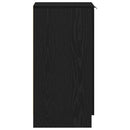 vidaXL Cipőszekrény polcokkal Fekete tölgy 29,5 x 35 x 70 cm Faanyag