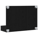 vidaXL Tükörszekrény polcokkal Fekete tölgy 90 x 31,5 x 62 cm Faanyag