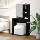 vidaXL Öltözködőasztal Fekete tölgy 74,5 x 40 x 141 cm Szerelt Fa