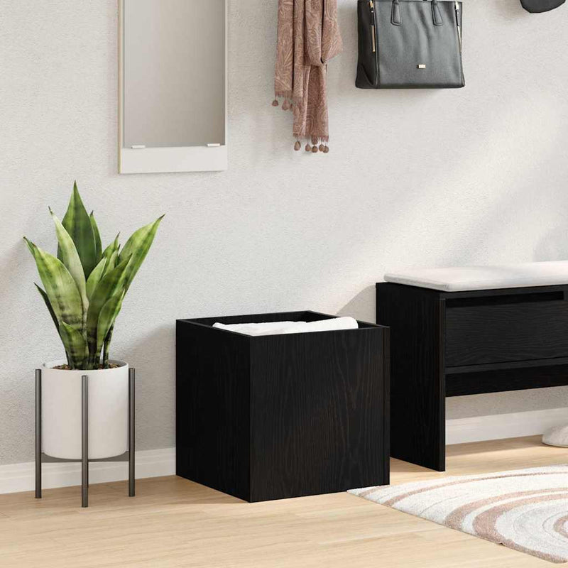 vidaXL Cserép doboz Musta tammi 40 x 40 x 40 cm Faanyag