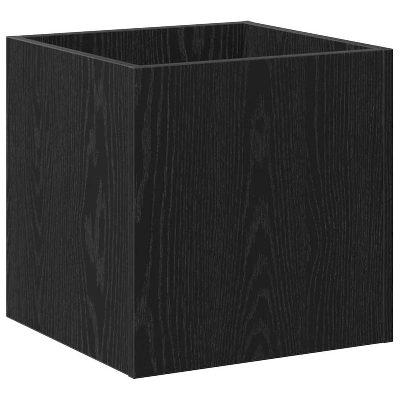 vidaXL Cserép doboz Musta tammi 40 x 40 x 40 cm Faanyag