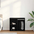 vidaXL Sminkes szekrény polcokkal Fekete tölgy 80 x 40 x 65 cm Faanyag