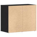 vidaXL Sminkes szekrény polcokkal Fekete tölgy 80 x 40 x 65 cm Faanyag