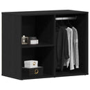 vidaXL Sminkes szekrény polcokkal Fekete tölgy 80 x 40 x 65 cm Faanyag