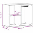 vidaXL Sminkes szekrény polcokkal Fekete tölgy 80 x 40 x 65 cm Faanyag