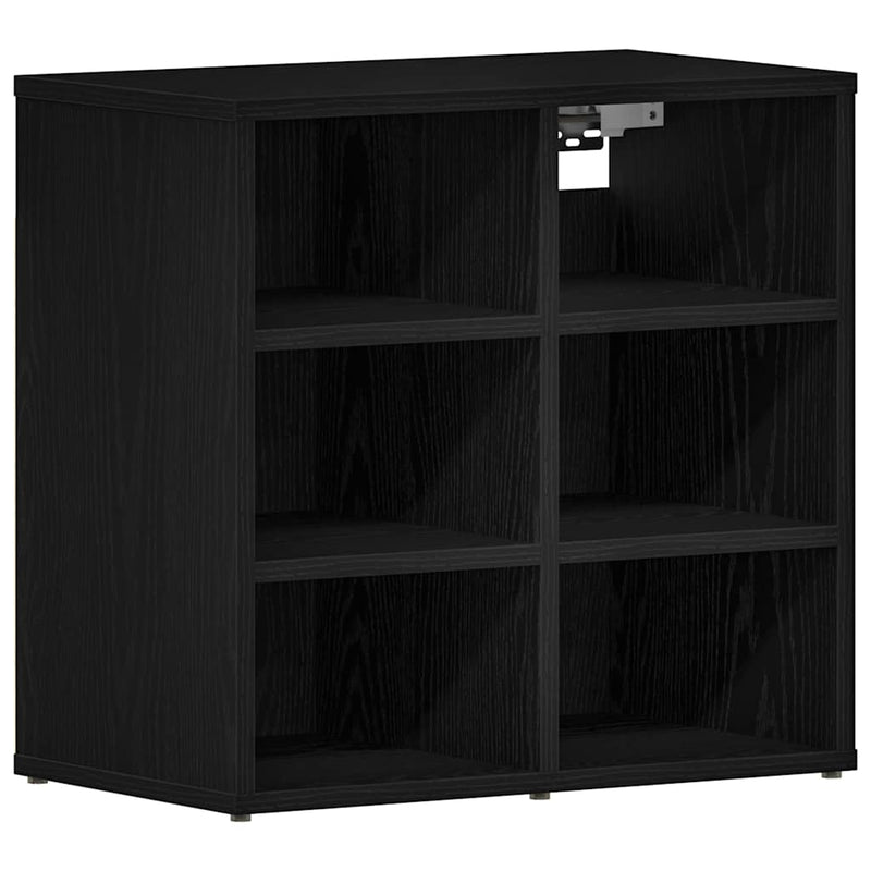 vidaXL Cipőszekrény polcokkal Musta tammi 52 x 30 x 50.5 cm Faanyag