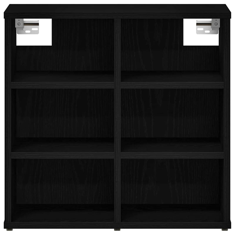 vidaXL Cipőszekrény polcokkal Musta tammi 52 x 30 x 50.5 cm Faanyag