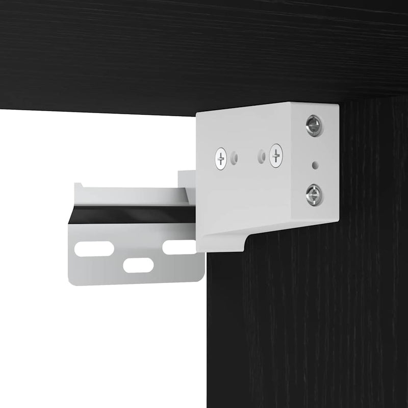 vidaXL Cipőszekrény 2 pcs Musta tammi 52 x 30 x 50.5 cm Faanyag