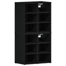 vidaXL Cipőszekrény 2 pcs Fekete tölgy 52 x 30 x 50,5 cm Faanyag