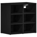 vidaXL Cipőszekrény 2 pcs Fekete tölgy 52 x 30 x 50,5 cm Faanyag