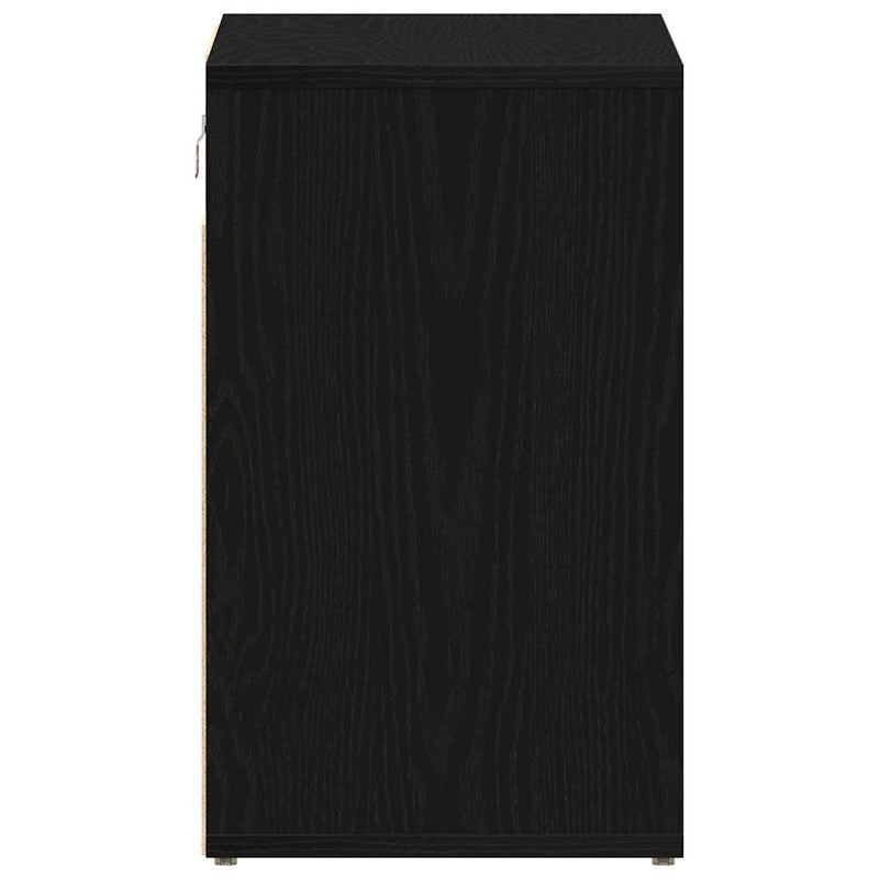 vidaXL Cipőszekrény 2 pcs Musta tammi 52 x 30 x 50.5 cm Faanyag