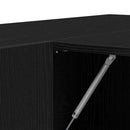 vidaXL Előszobafal polcokkal Fekete tölgy 97,5 x 37 x 99 cm Faanyag
