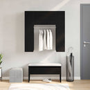 vidaXL Előszobafal polcokkal Fekete tölgy 97,5 x 37 x 99 cm Faanyag