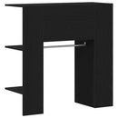 vidaXL Előszobafal polcokkal Fekete tölgy 97,5 x 37 x 99 cm Faanyag