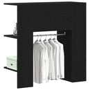 vidaXL Előszobafal polcokkal Fekete tölgy 97,5 x 37 x 99 cm Faanyag