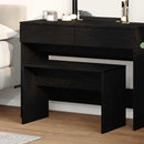 vidaXL Öltözködős szék Musta tammi 70 x 35 x 45 cm Faanyag