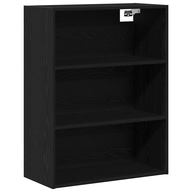 vidaXL Függőleges Faliszekrény Fekete tölgy 69,5 x 32,5 x 90 cm