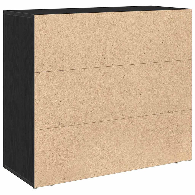 vidaXL Komód Musta tammi 80 x 33 x 70 cm Faanyag