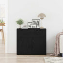 vidaXL Széf fiókkal Fekete tölgy 80 x 33 x 70 cm Faanyag