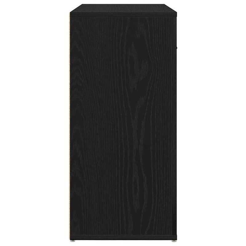 vidaXL Oldal fiókkal Fekete tölgy 80 x 33 x 70 cm Faanyag