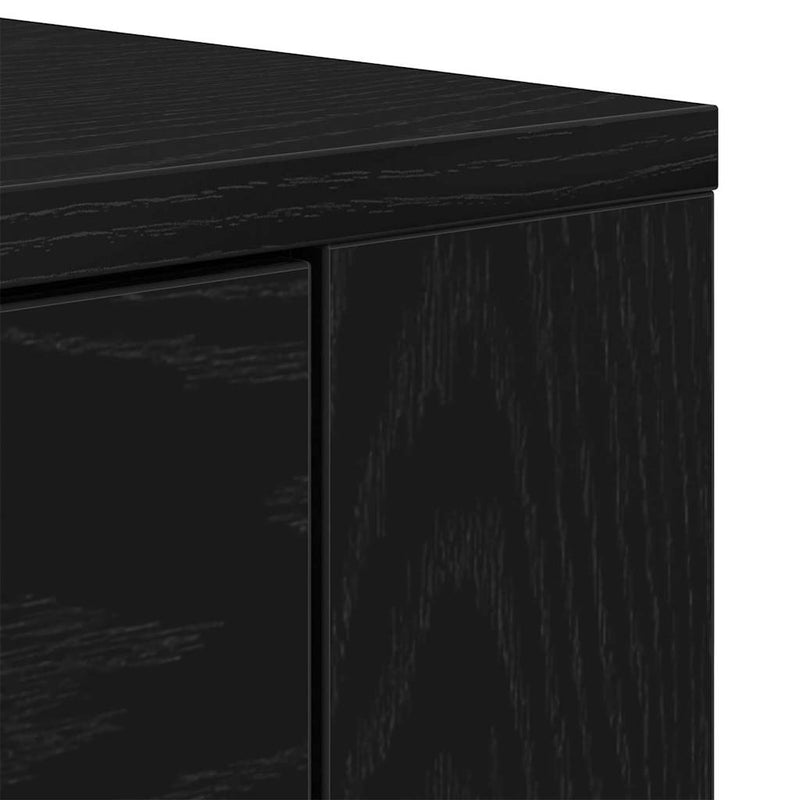 vidaXL Feketetölgy szekrény Fekete tölgy 80 x 33 x 70 cm Faanyag