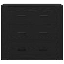 vidaXL Széf fiókkal Fekete tölgy 80 x 33 x 70 cm Faanyag