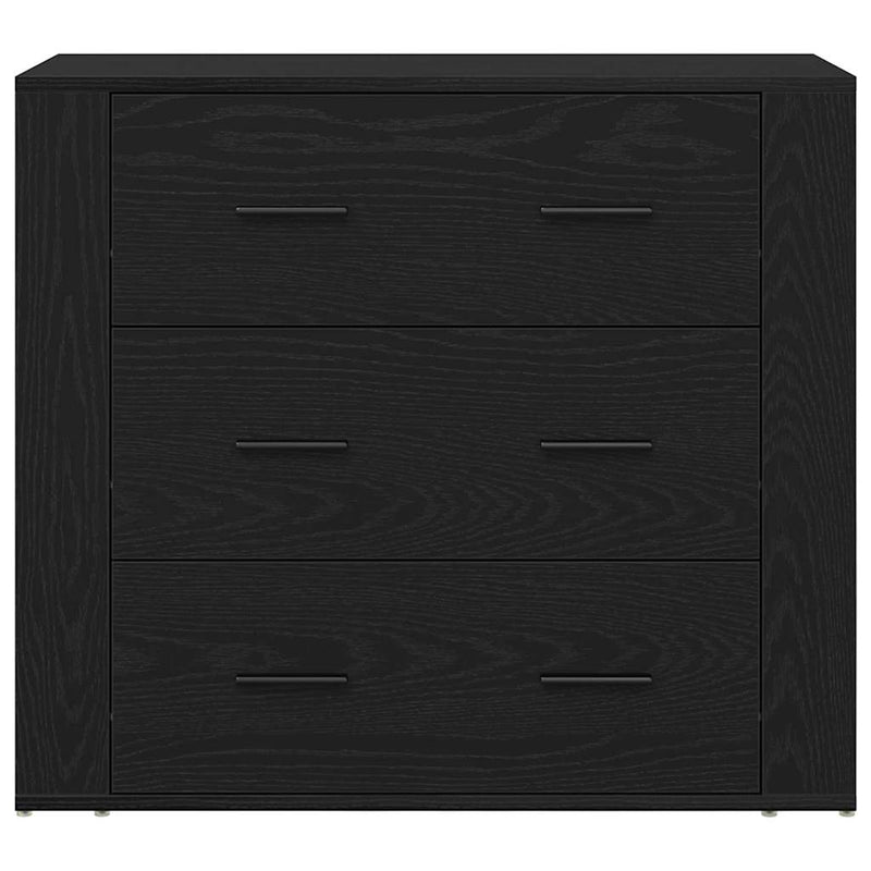 vidaXL Feketetölgy szekrény Fekete tölgy 80 x 33 x 70 cm Faanyag
