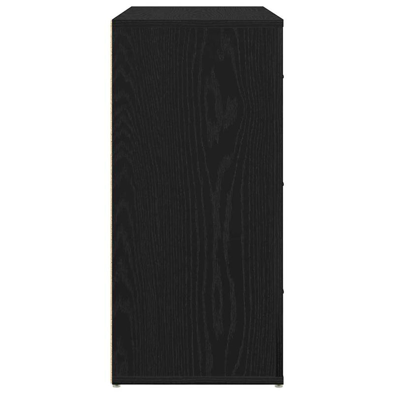 vidaXL Feketetölgy szekrény Fekete tölgy 80 x 33 x 70 cm Faanyag