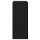 vidaXL Fali Szekrény polcokkal Fekete tölgy 80 x 33 x 80 cm Faanyag