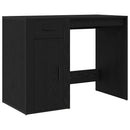 vidaXL Asztal fiókkal tárolóval Fekete tölgy 100 x 49 x 74 cm Faanyag