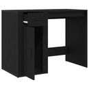 vidaXL Asztal fiókkal tárolóval Fekete tölgy 100 x 49 x 74 cm Faanyag