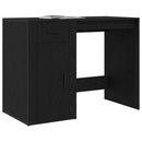 vidaXL Asztal fiókkal tárolóval Fekete tölgy 100 x 49 x 74 cm Faanyag