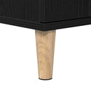 vidaXL Fürdőszoba Szekrény Fekete tölgy 30 x 30 x 100 cm Faanyag