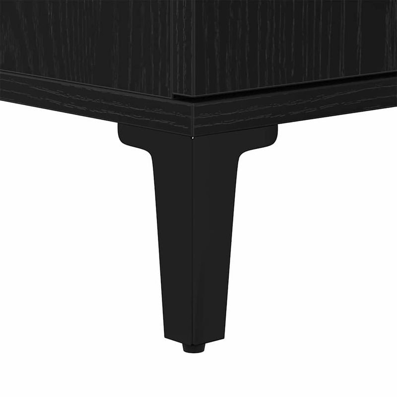 vidaXL Fürdőszoba Székény ajtóval Musta tammi 30 x 30 x 100 cm Faanyag