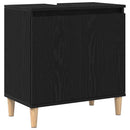 vidaXL Fürdőszobai mosdószekrény Fekete tölgy 58 x 33 x 60 cm Faanyag