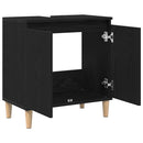 vidaXL Fürdőszobai mosdószekrény Fekete tölgy 58 x 33 x 60 cm Faanyag