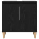 vidaXL Fürdőszobai mosdószekrény Fekete tölgy 58 x 33 x 60 cm Faanyag