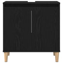 vidaXL Fürdőszobai mosdószekrény Fekete tölgy 58 x 33 x 60 cm Faanyag