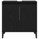 vidaXL Fürdőszobai mosdószekrény Fekete tölgy 58 x 33 x 60 cm Faanyag