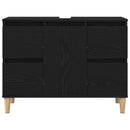 vidaXL Fürdőszobai mosdószekrény Fekete tölgy 80 x 33 x 60 cm Faanyag