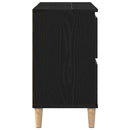 vidaXL Fürdőszobai mosdószekrény Fekete tölgy 80 x 33 x 60 cm Faanyag