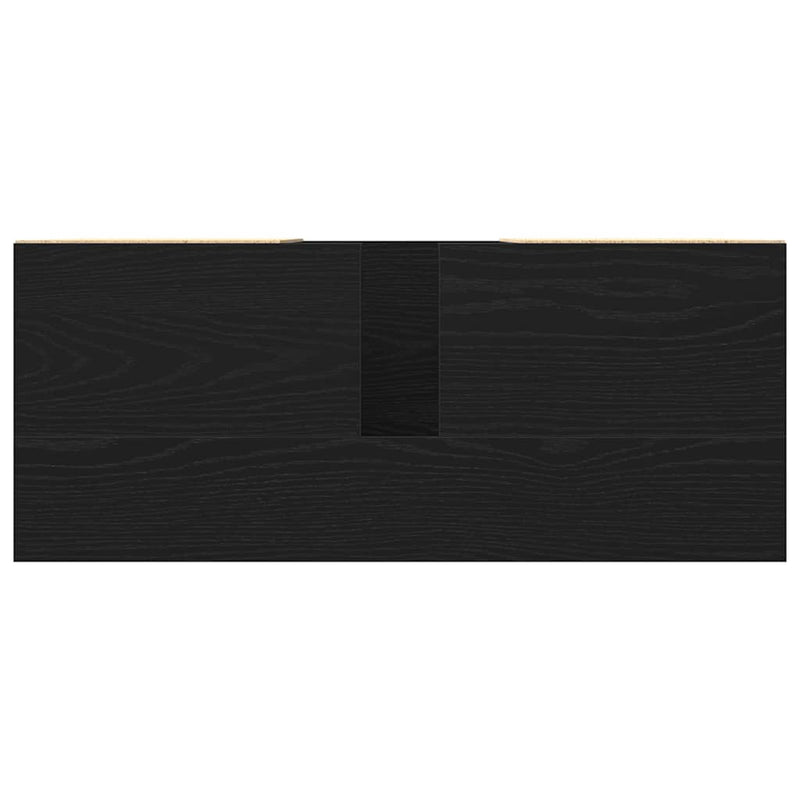 vidaXL Mosdókagyló szekrény Musta tammi 80 x 33 x 60 cm Faanyag