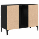 vidaXL Fürdőszobai mosdószekrény Fekete tölgy 80 x 33 x 60 cm Faanyag
