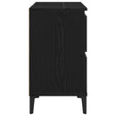 vidaXL Fürdőszobai mosdószekrény Fekete tölgy 80 x 33 x 60 cm Faanyag