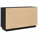 vidaXL Széf Fekete tölgy 102 x 35 x 60 cm Faanyag
